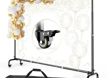 EMART 10x7.5ft Backdrop Stand with Wheels – Adjustable Photo Banner Frame
