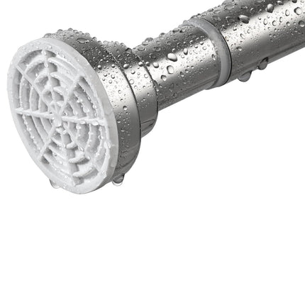 Stainless Steel Shower Curtain Rod 160–270cm Extendable No Drill Tension Pole