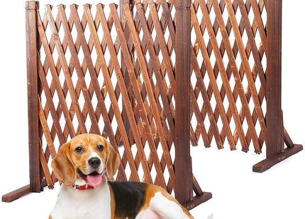 Expanding Fence Panels Adjustable Wooden Trellis Garden Screen 2 Pack Nisorpa