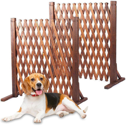 Expanding Fence Panels Adjustable Wooden Trellis Garden Screen 2 Pack Nisorpa