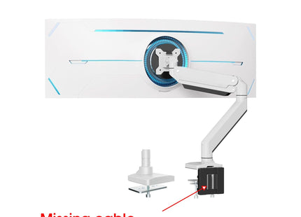 Ultrawide Monitor Arm 17 to 49 Inch Heavy Duty Gas Assisted Mount PUTORSEN