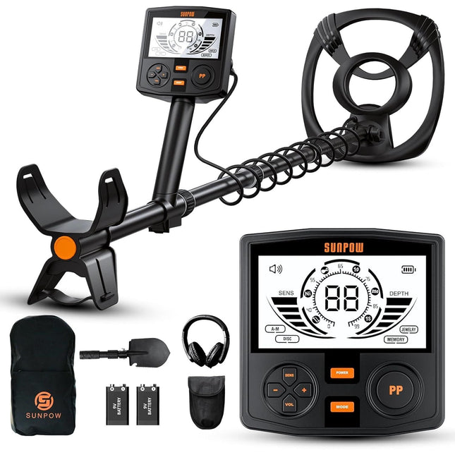 Professional Metal Detector Waterproof 30cm Coil Dual LCD SUNPOW