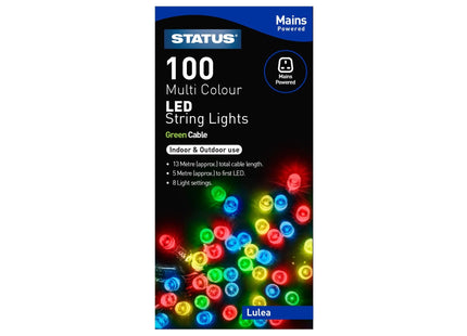 Status Lulea 100 LED String Lights - Multicoloured, 13m
