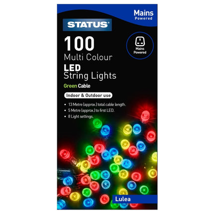 Status Lulea 100 LED String Lights - Multicoloured, 13m