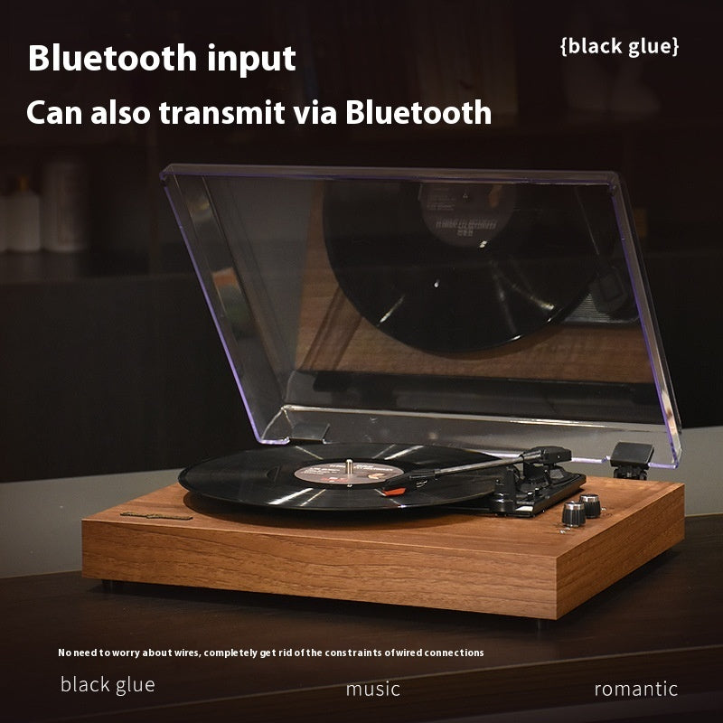 Vinyl Record Player Retro Bluetooth Audio Integrated Old-fashioned Phonograph Disc Piezoelectric Pickup
