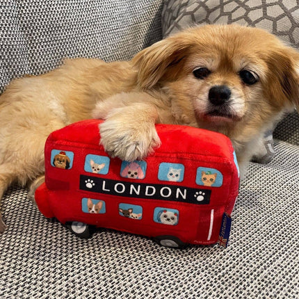 London Bus Plush Dog Toy