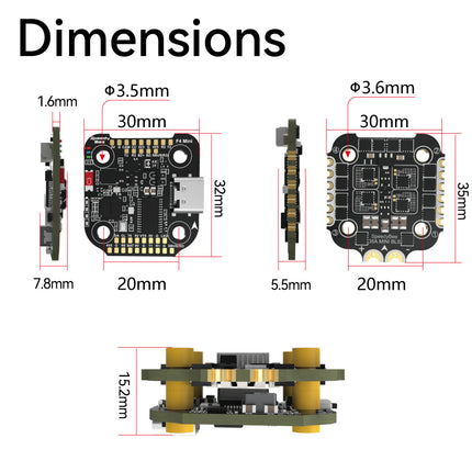 SpeedyBee F405 Mini BLS 35A 20x20 Flight Stack