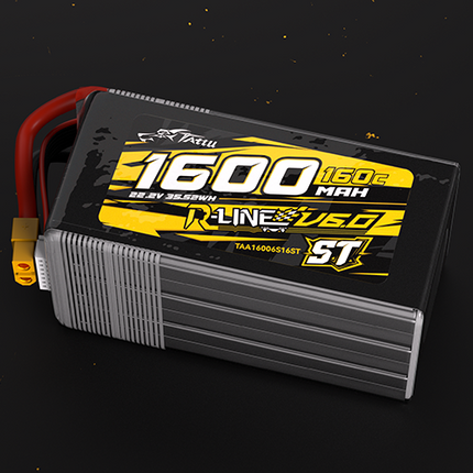Tattu R-Line V6 1600mAh 6S 160C LiPo Battery with XT60 [ST]