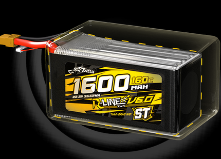 Tattu R-Line V6 1600mAh 6S 160C LiPo Battery with XT60 [ST]