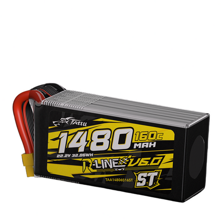 Tattu R-Line V6 1480mAh 6S 160C LiPo Battery with XT60 [ST]