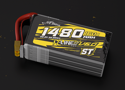 Tattu R-Line V6 1480mAh 6S 160C LiPo Battery with XT60 [ST]