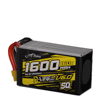Tattu R-Line V6 1600mAh 6S 160C LiPo Battery with XT60 [SQ]