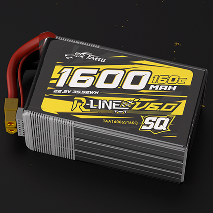 Tattu R-Line V6 1600mAh 6S 160C LiPo Battery with XT60 [SQ]