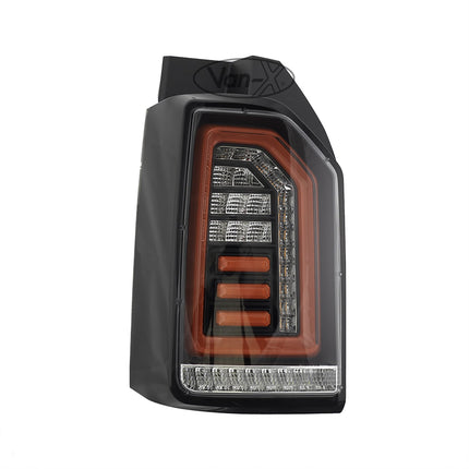 For VW T6 Transporter 2015–2020 Tailgate LED Rear Lights Clear Lens Full LED Light Upgrade – Van-X