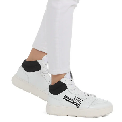 LOVE MOSCHINO Womens Sneakers Size UK 3 EU 36 Trainers Leather