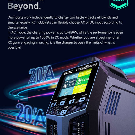 SkyRC T1000 Maestro AC/DC Dual Charger