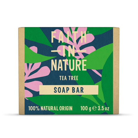 6 x Faith In Nature Tea Tree Pure Veg Soap - 100g
