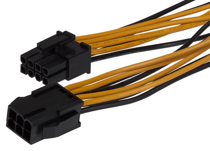 Maplin 6-pin PCIe Male to 8-pin ATX12V Female CPU Connector Lead - 0.15m