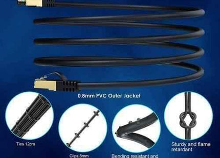 Network Cable RJ45 CAT 8 40Gbps Network Gold Plated Fast Internet Patch Lead