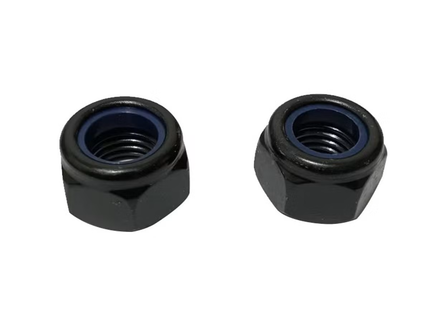 10pc M2/3/5 Nylon Locking Nuts Pack 4.8 Steel Black