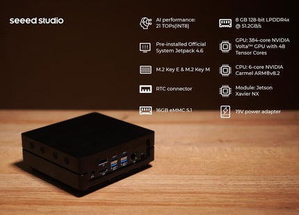 reComputer Jetson-20-1-H2 Xavier 16Gb IoT Edge AI Computer w/ Jetpack [SL4]