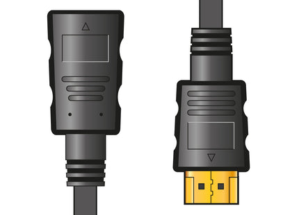 AV:Link 4K UHD HDMI 2.1 Male to Female Extension Lead, 0.5 Metre, Gold Plated