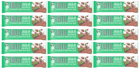 15 x Fulfil Milk Chocolate & Mint Vitamin & Protein Bar 55Gm