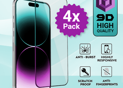 4 Pack iPhone 12 Pro Tempered Glass Screen Protector
