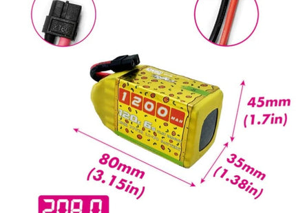 CNHL Speedy Pizza V2.0 1200mAh 22.2V 6S 120C Lipo Battery with XT60 Plug