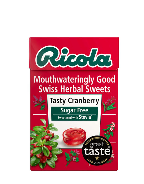 20 x Ricola Cranberry Sugar Free Box (Stevia) - 45g
