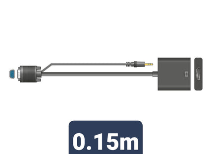 AV:Link VGA to HDMI Video DAC Converter Adapter With Audio