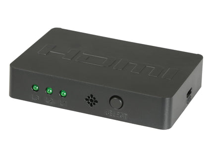 AV:Link Mini 4K UHD 3-Way HDMI Switch With IR Remote Control