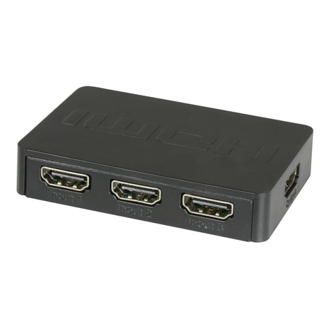 AV:Link Mini 4K UHD 3-Way HDMI Switch With IR Remote Control