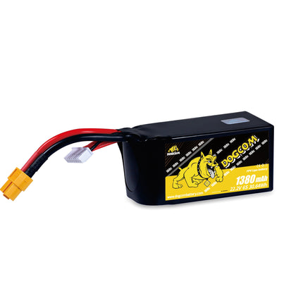 DogCom 1380mAh 22.2V 160C 6S1P Lipo Battery Pack (XT60) MCK V2