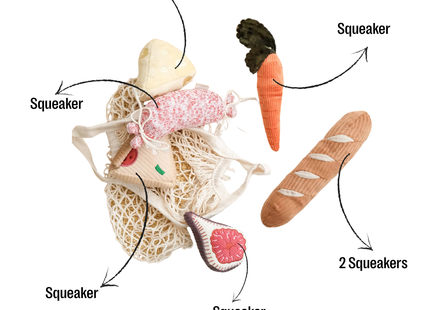 Mini Grocer enrichment dog toy