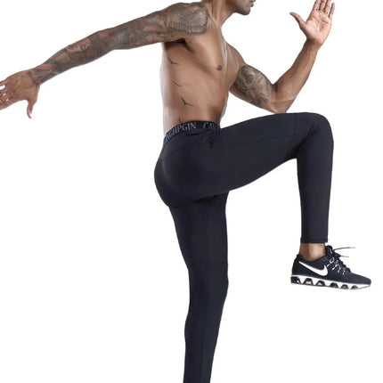 Men's Quick-Drying High Waist Sports Running Leggings