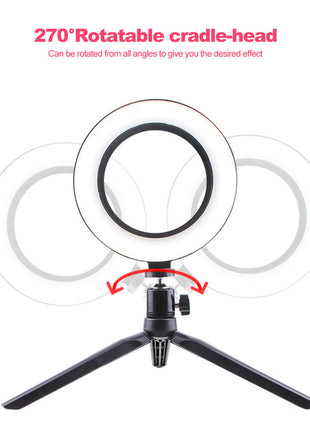 26cm LED Ring Light with Tripod Stand & Phone Clip - Professional Studio Lighting for Photography, Video & Live Streaming