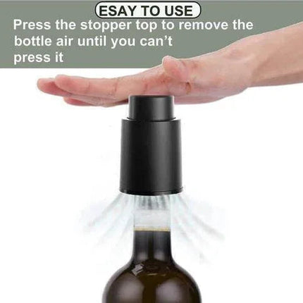 Wine Bottle Stopper With Time Recorder Keeps Your Wine Really Fresh 2 Pk
