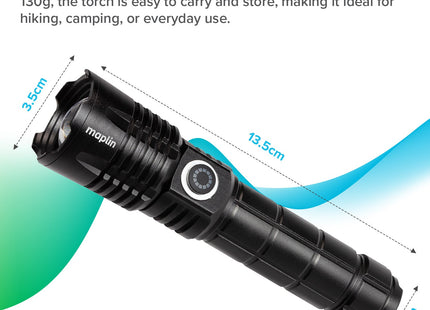 Maplin LED 600 Lumens Lithium Rechargeable Torch