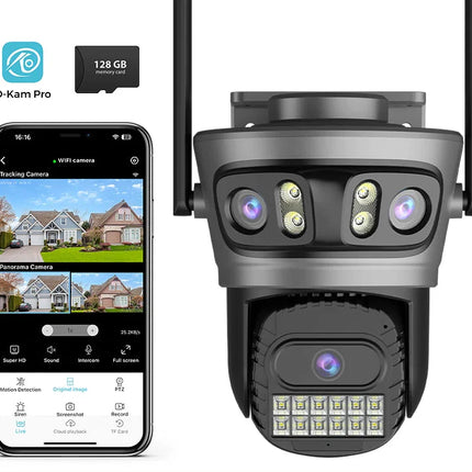 Camera Outdoor Auto Tracking Multi Screens 5X Digital Zoom PTZ Security Protection