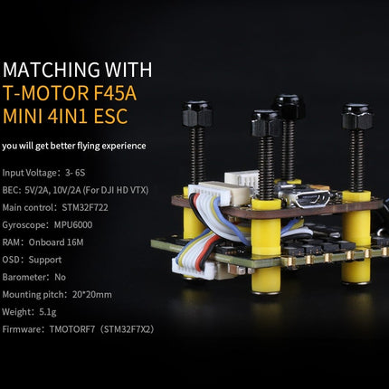 T-Motor F7 Mini Flight Controller (HD +OSD +VTX Switch)