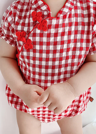 Baby Jumpsuit, Cheongsam, Ancient Costume, Chinese Clothing, National Version, Climbing Bag, Fart Clothing Set, Children's Clothing