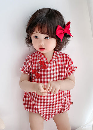 Baby Jumpsuit, Cheongsam, Ancient Costume, Chinese Clothing, National Version, Climbing Bag, Fart Clothing Set, Children's Clothing