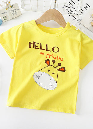 Children's Short-sleeved T-shirt cotton Baby Half-sleeved Bottoming Shirt