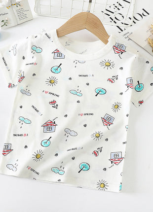 Children's Short-sleeved T-shirt cotton Baby Half-sleeved Bottoming Shirt