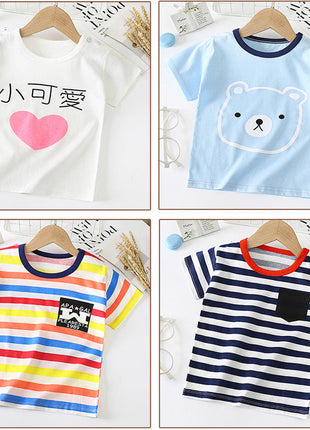 Children's Short-sleeved T-shirt cotton Baby Half-sleeved Bottoming Shirt