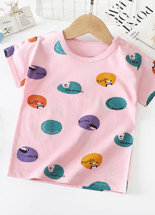 Children's Short-sleeved T-shirt cotton Baby Half-sleeved Bottoming Shirt