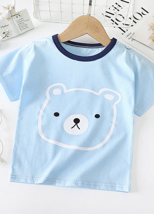 Children's Short-sleeved T-shirt cotton Baby Half-sleeved Bottoming Shirt