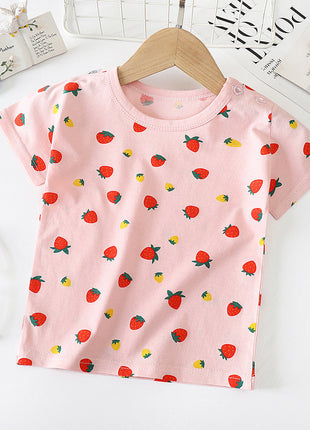 Children's Short-sleeved T-shirt cotton Baby Half-sleeved Bottoming Shirt