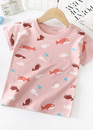 Children's Short-sleeved T-shirt cotton Baby Half-sleeved Bottoming Shirt